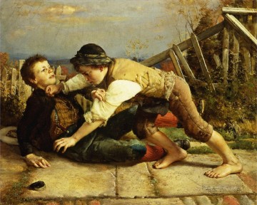Bromas juveniles 1885 Karl Witkowski Pinturas al óleo